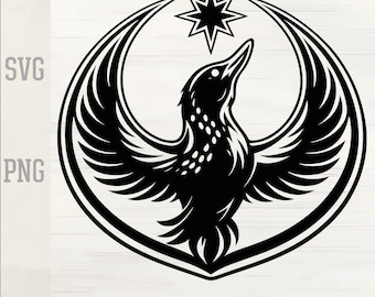 Minnesota Loon SVG PNG Bundle | Laser Cut Files, Leather Patch Design