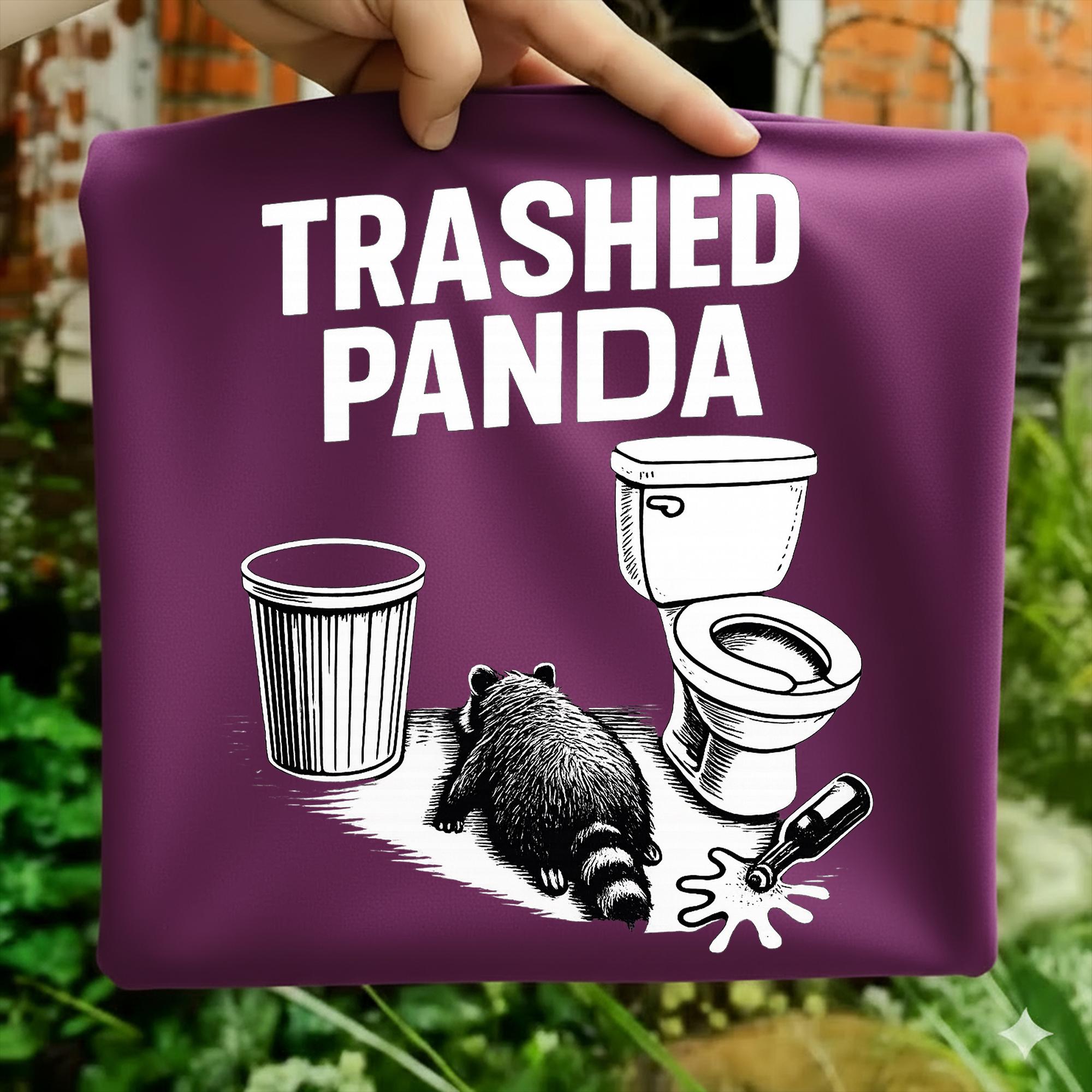 Trashed Panda Trashed Panda Png, Funny Raccoon Drinking Sketch Png, - Etsy
