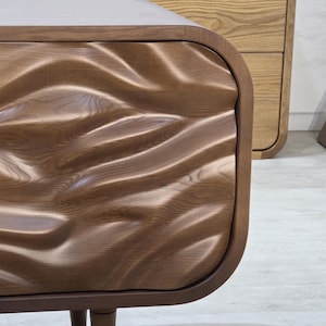 minimalist walnut media console for modern living room