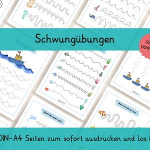 Sea-themed tracing exercises for children (PDF) – Preschool worksheets, fine motor skills, tracing numbers & lines, printable learning game, sea creatures