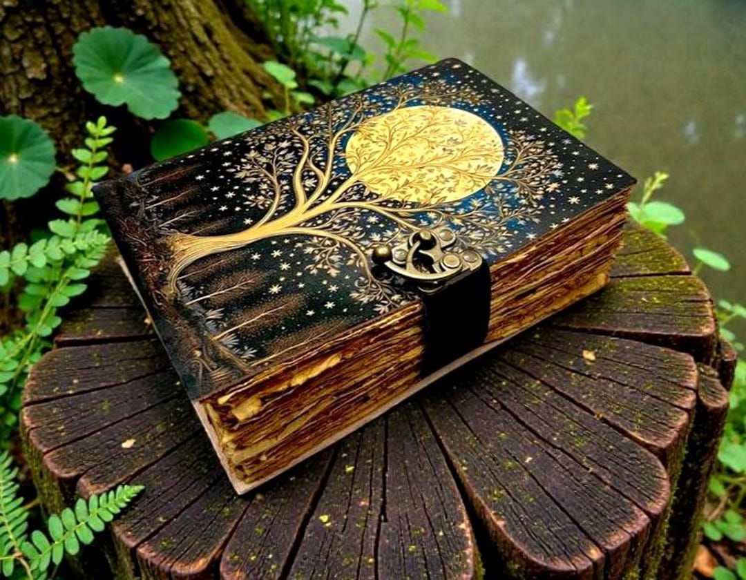 Tree of Life Leather Journal Vintage Book of Shadows Grimoire ...