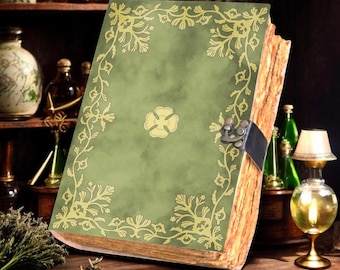 Magical Fairycore Journal, Witchy Grimoire Blank Spellbook, Fantasy Wizard Notebook, Book of Shadows