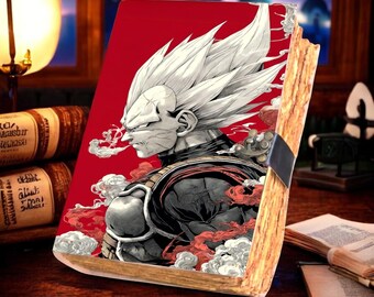 Anime Warrior Prince Journal | Fantasy Art Grimoire | Geeky Red Notebook | Otaku Sketchbook
