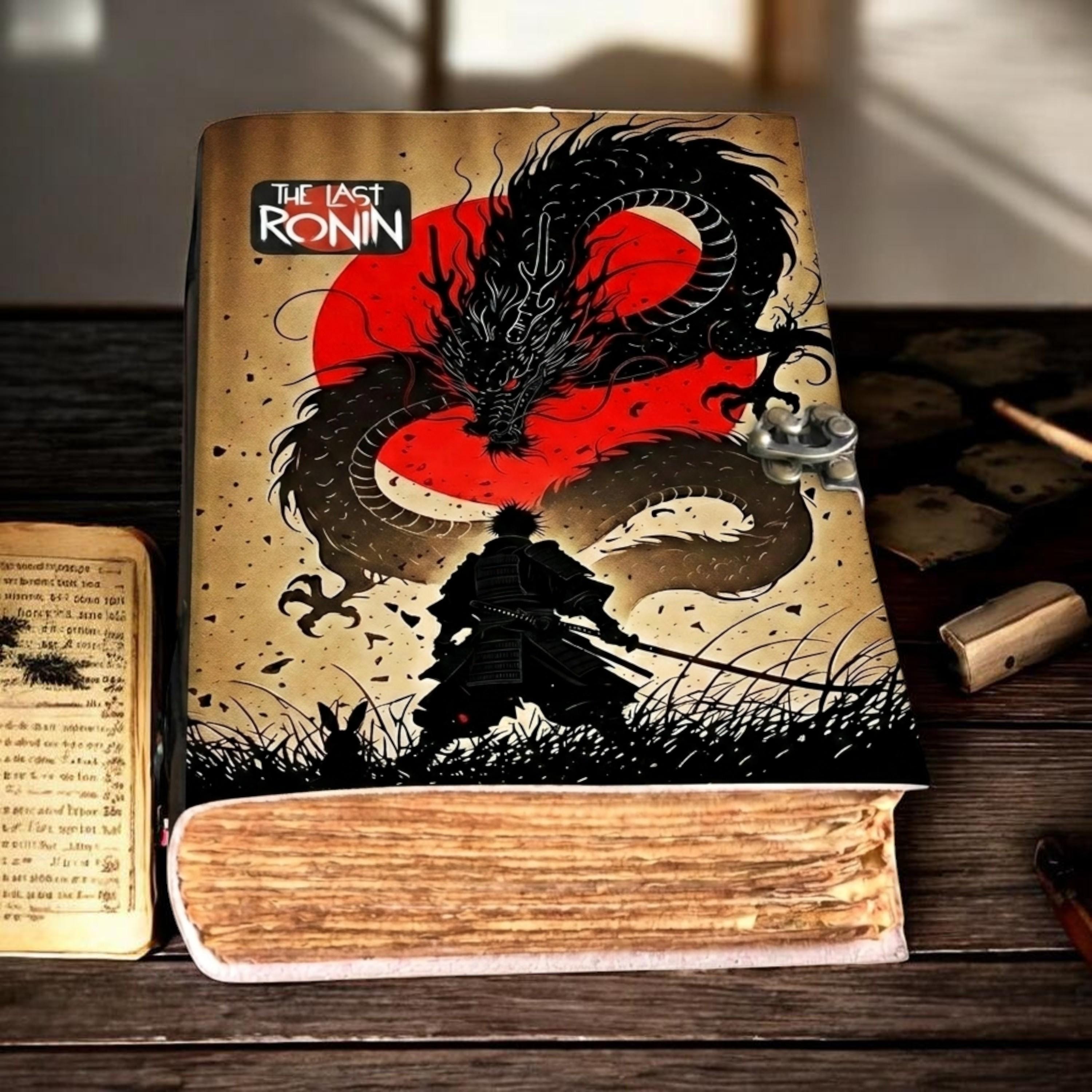 Samurai Notebook The Last Ronin Samurai Journal - Handmade Japanese Dragon Diary ...