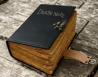 Death Note Leather Journal Grimoire Journal Gothic Anime Diary Blank Spell Book of Shadows