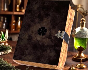 Black Magic Leather Journal, Demon Magic Spellbook, Dark Fantasy Notebook, Book of Shadows