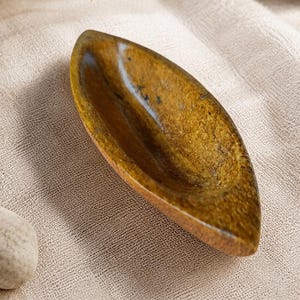 Hand Carved Soapstone Bowl, Boat Shaped Trinket Dish, Natural Stone Ring Holder, Decorative Canoe Catchall, Crystal Display, Gift for Him