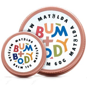 Matylda Bum + Body Balm-startset, natuurlijke babybalsem tegen luieruitslag, droge huid, eczeem en gevoelige huid, gemaakt met grasgevoerde talg