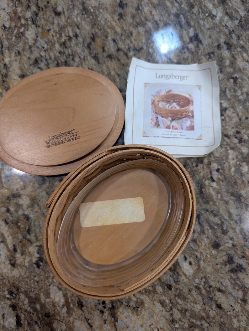 Vintage Signed Longaberger Basket 2003 | American Cancer Society Charity Basket with Lid image 4