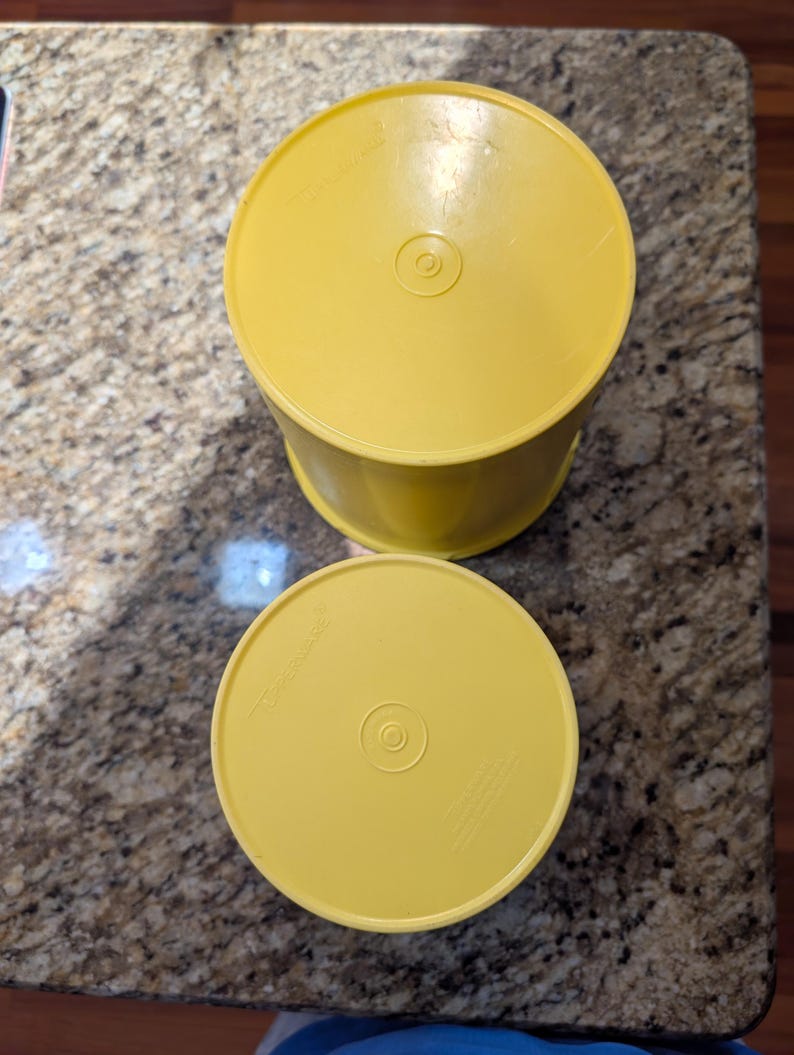 Vintage Yellow Tupperware Canister Set, 1970s Retro Kitchen Storage - Etsy