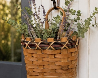 Vintage Hanging Basket – Rustic Wall Basket – Farmhouse Decor
