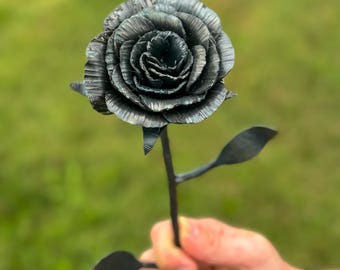 Hand Forged Metal Rose - Forever Flower