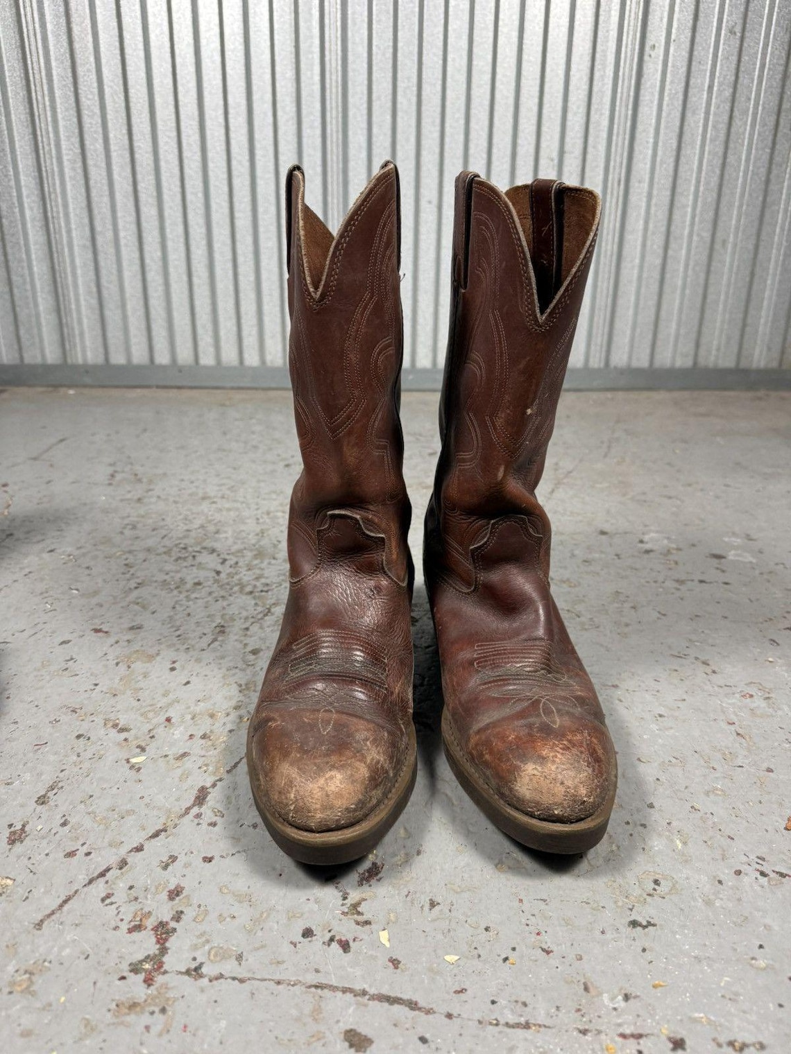 90s Vintage Durango Usa MadeRound toe Cowhide Cowboy Boots, foto 4 di 5