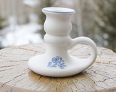 Pfaltzgraff Yorktowne Bed Chamber Candle Holder Porcelain Yorktown Chamberstick holiday decor