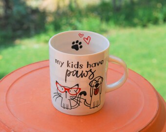 my kids have paws cup
