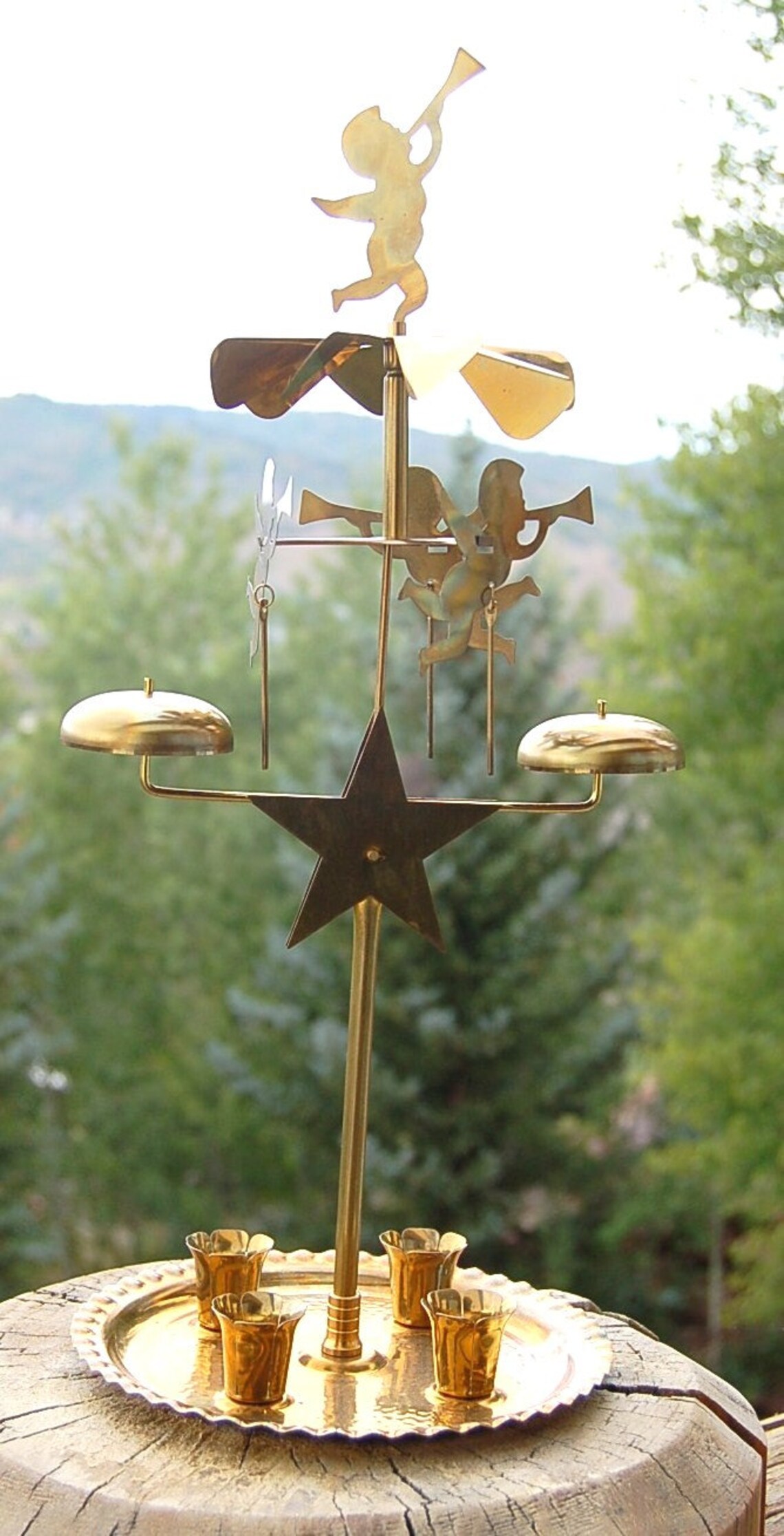 Vintage Giant Angel Chimes Made in Sweden Bells Candles Etsy