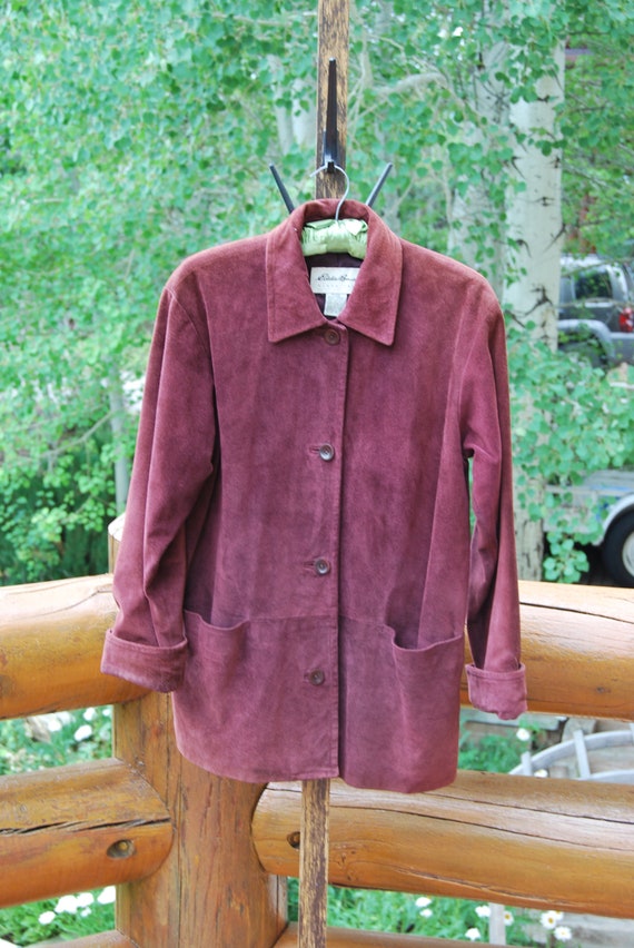 Eddie Bauer Maroon Suede Jacket