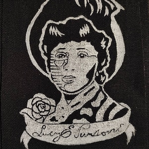 Lucy Parsons Linocut Patch