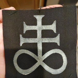 The Leviathan Cross Linocut Patch