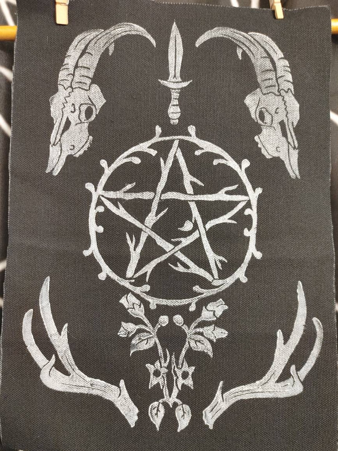 Olde Craft Linocut Canvas Back Patch Etsy