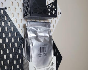 Coffee Bag Holder - Skadis attachment - Single bin (Variety of designs)