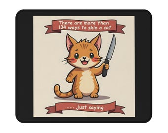 Grappig kattenmes muismat | Antislip gaming-bureaumat