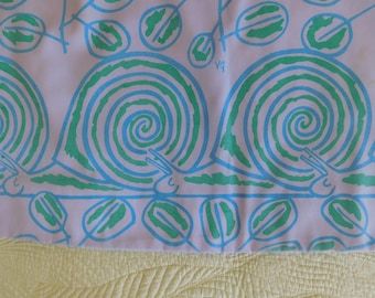 VTG Vested Gentress mod Snail Parade lavender midi shift dress L | maxi screen print Bud Jackson novelty graphic wedding guest frock sz 14