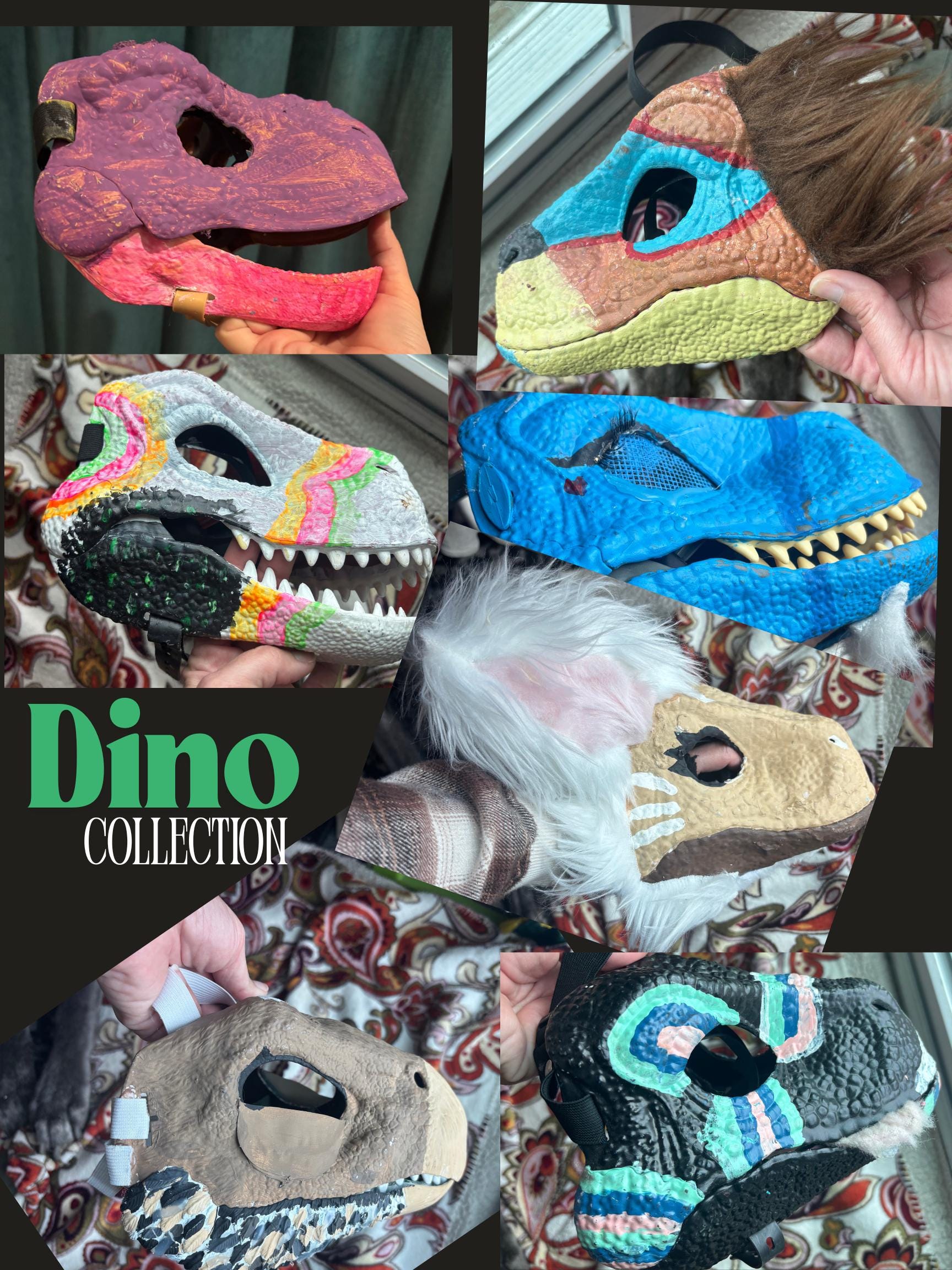 Hifot Maschera Dinosauro Bianca Maschere Bambini Per Animali Da Colorare Diy Artigianato 12 Pezzi Maschere Per Carnevale Festa Compleanno Bambini Accessori Per Feste