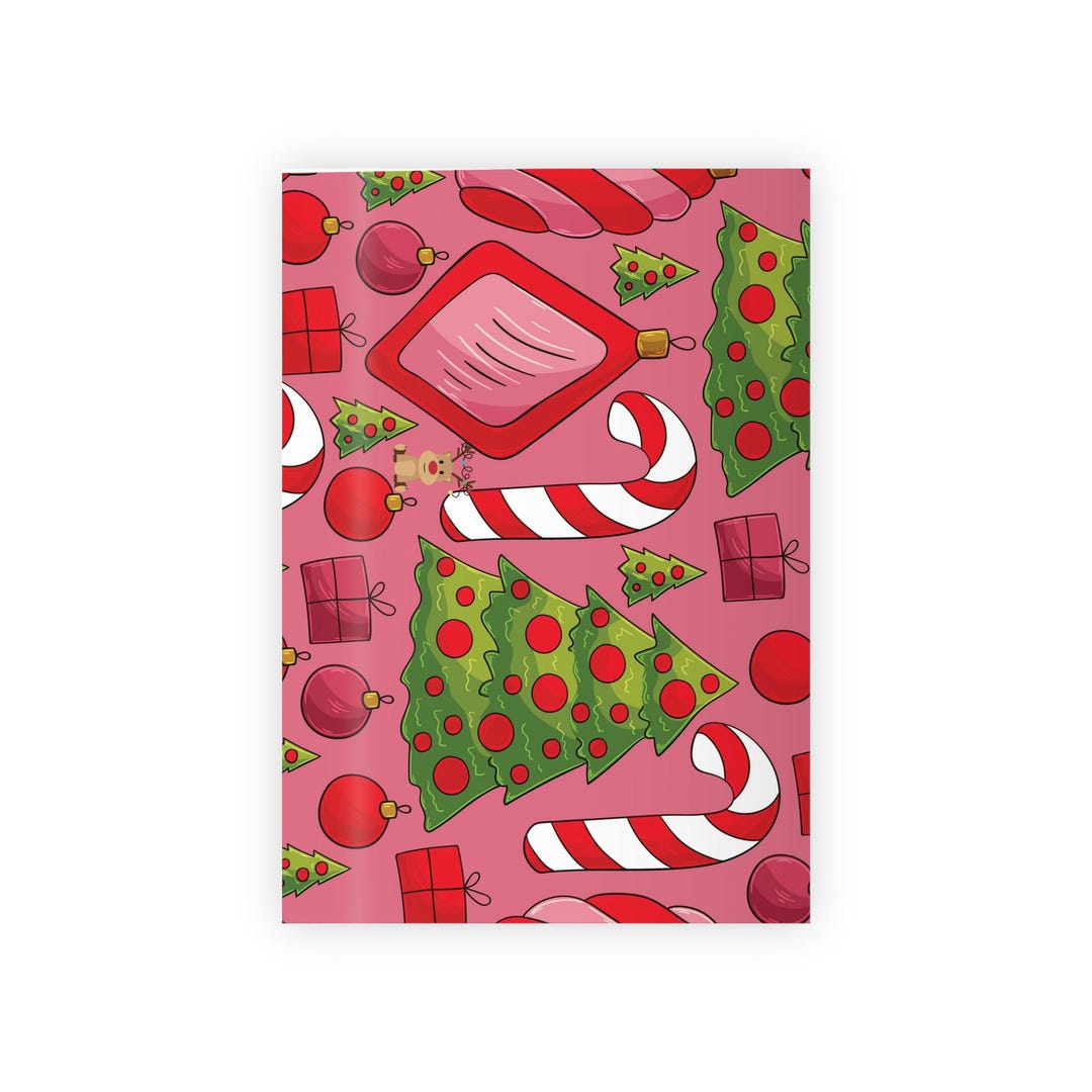 Candy Cane Wrapping Paper Roll Holiday Gift Wrap Etsy