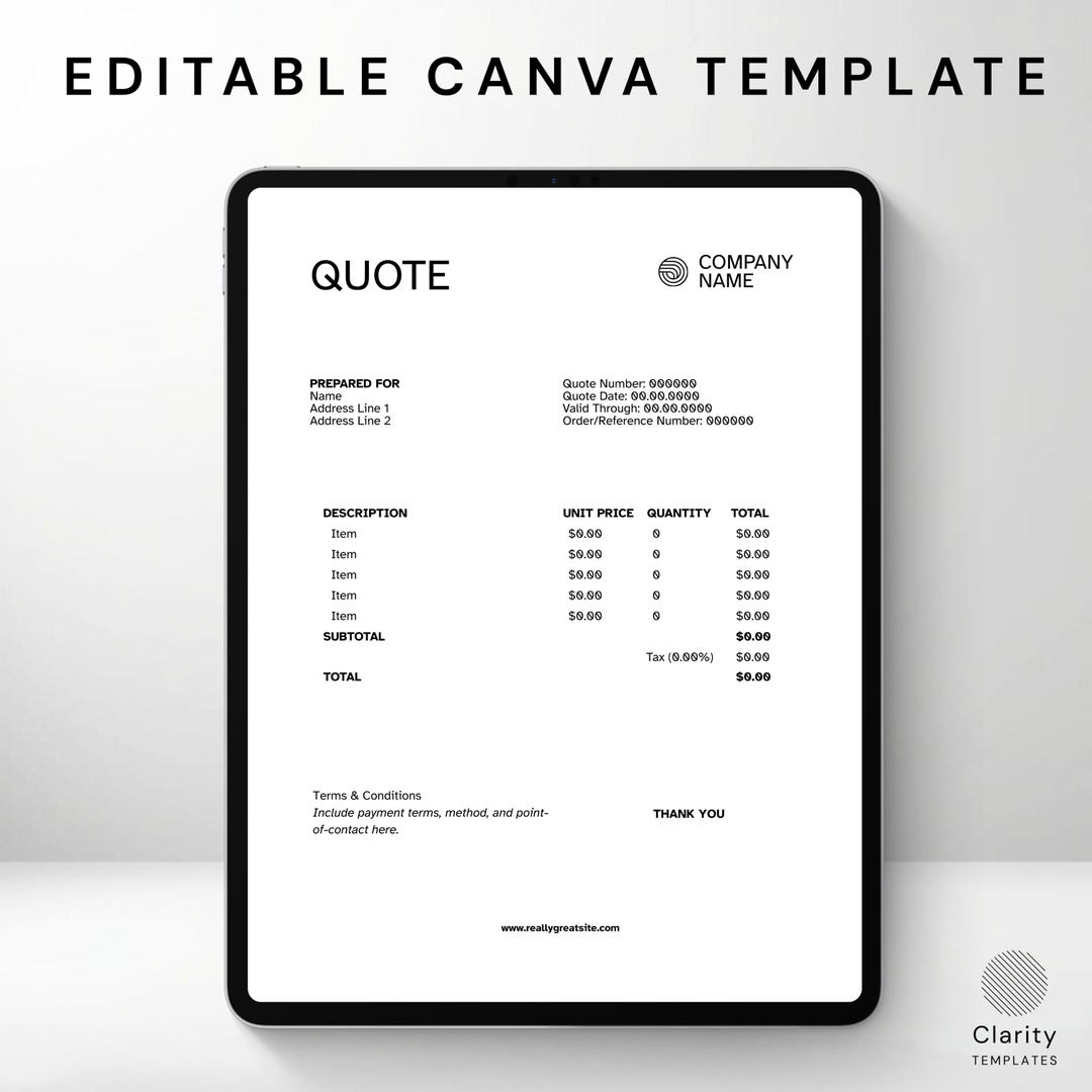 Canva Quote Template Customizable & Editable for Small Business
