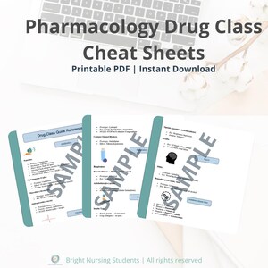 Hoja de referencia de farmacología de enfermería: Guía de estudio del NCLEX (descarga digital)