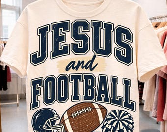 Jesus Football PNG, Christian Faith Game Day Design (Digital File)