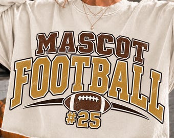 Football Mom SVG File, Varsity Style Mascot Design (Digital Download)