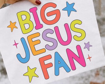 Big Jesus Fan SVG PNG: Christian Faith Shirt Design (Digital Download)
