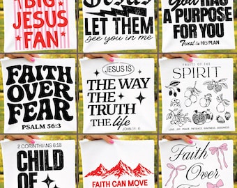 Christliches SVG-Bundle: Bibel-Vers-Shirt, christliches PNG-Design, religiöse Kunst (digitaler Download)