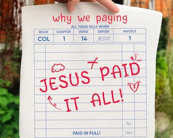 Jesus Paid It All SVG Christian Valentine Shirt Design (Digital Download)