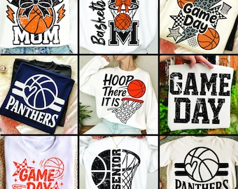 Basketball PNG Bundle: Game Day & Basketball Mom Shirt Designs (Digital Download)