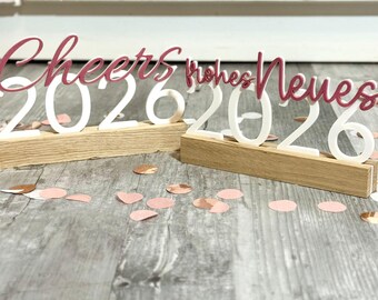 New Year's Eve display stand STL & 3MF 3D printed incl. small commercial license New Year's Eve party, Cheers, Happy New Year