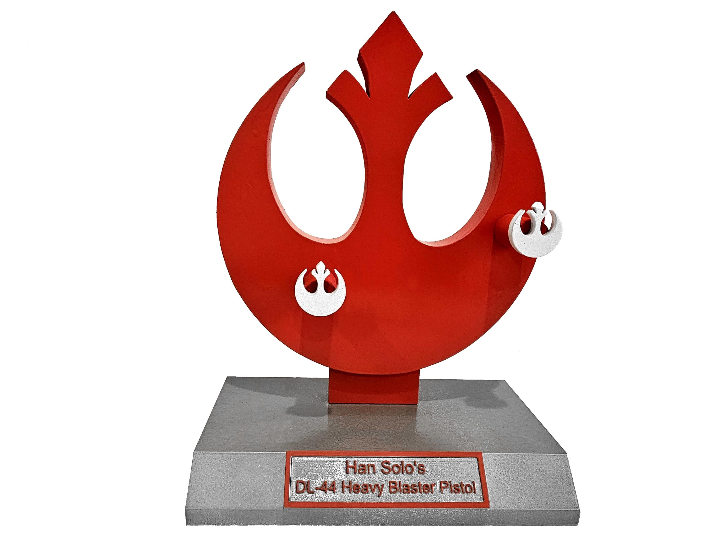 Han Solo DL-44 Blaster Rebel Emblem Stand - Etsy