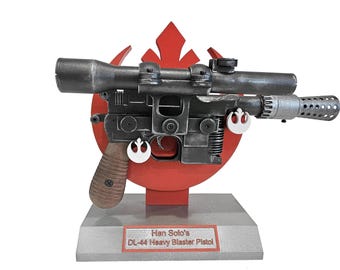 Han Solo DL-44 Blaster Rebel Emblem Stand