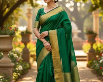 Handloom Mangalagiri Pattu Saree | Pure Silk Cotton, Nizam Border, Wedding Wear