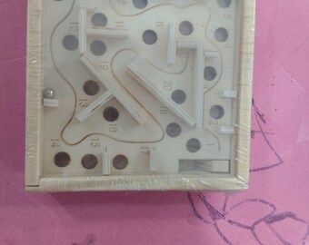 Wooden Ball Maze Game: Numbered Path Puzzle Toy