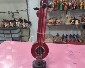 Wooden Tambura Musical Instrument – Traditional Indian String Decor