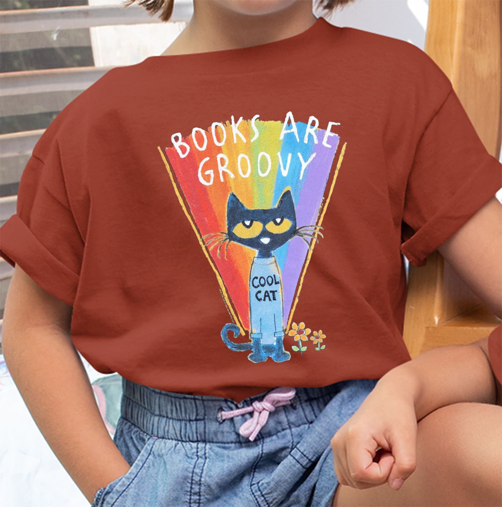 Pete The Cat Books Are Groovy Cool Cat Classic Shirt, Cats Books Shirt