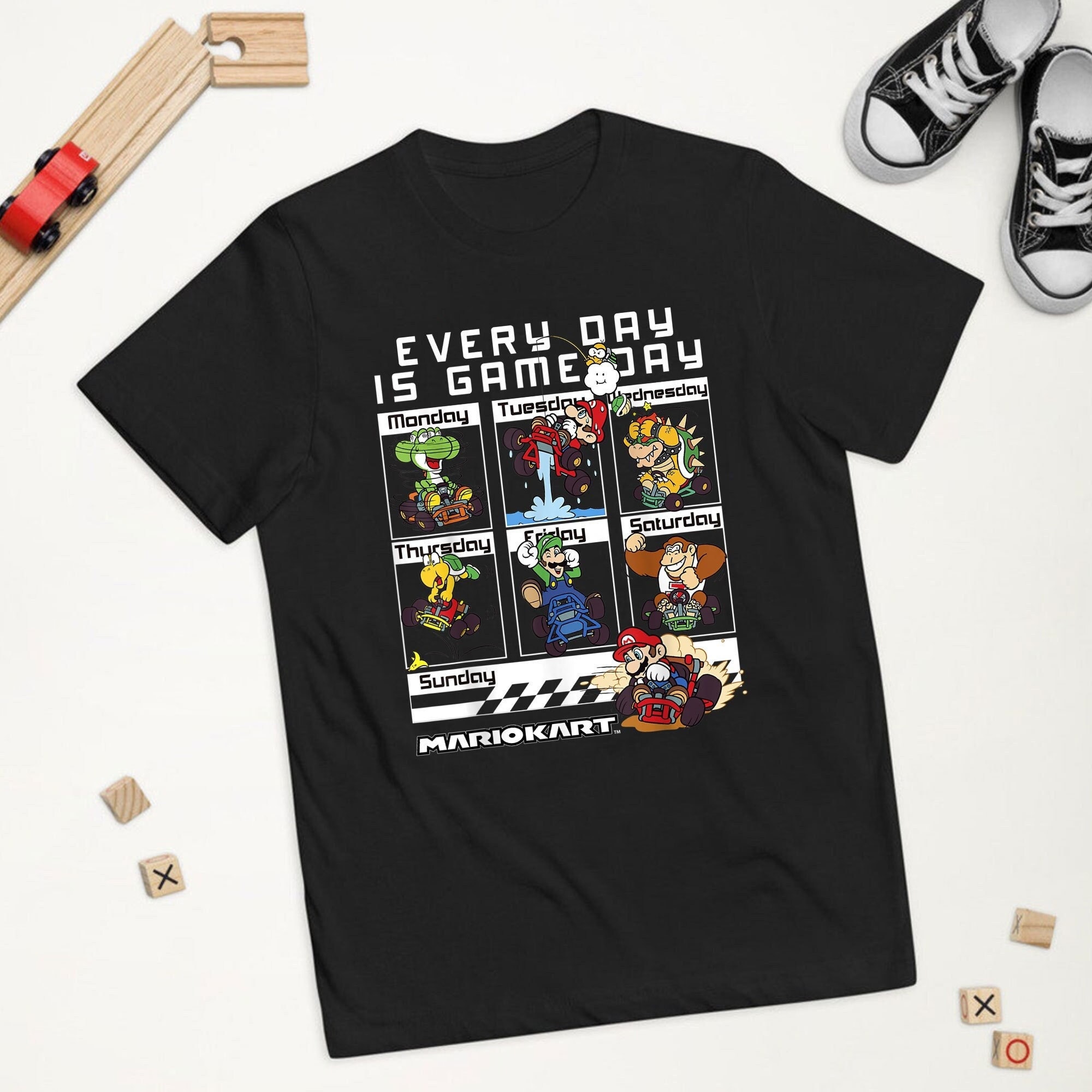 Mario Kart Everyday is Game Day Group Shot Shirt Mario Bros - Etsy UK