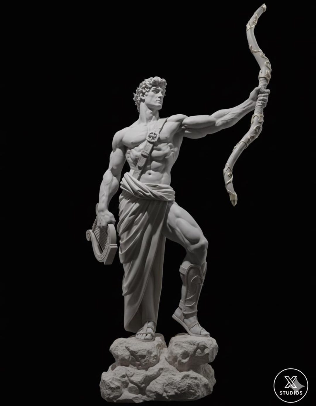 Apollo Statue STL | Greek God Apollo 3D Printable Sculpture | Classical ...