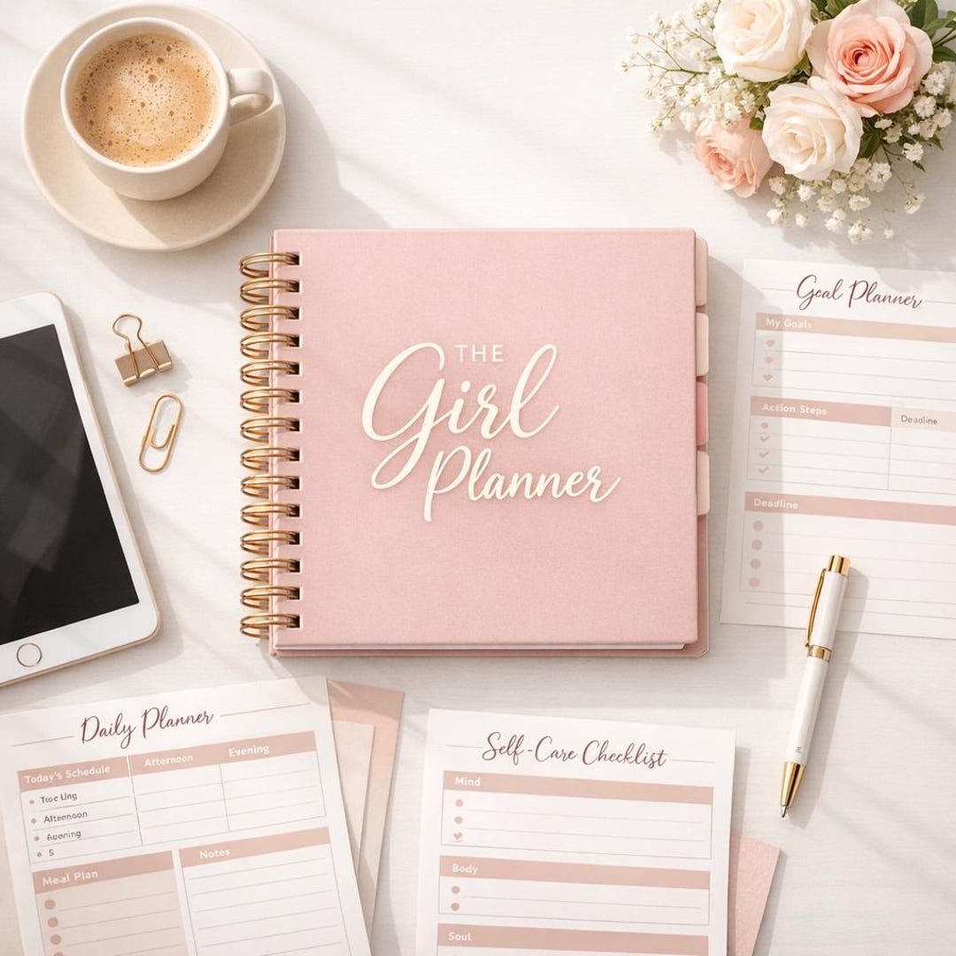 The Girl Planner | Daily, Weekly & Monthly Digital Planner | Editable ...