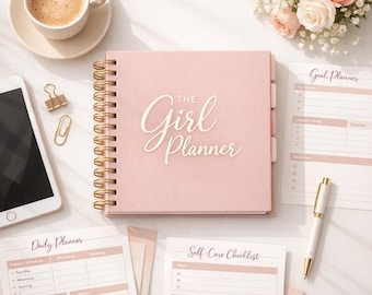 The Girl Planner | Daily, Weekly & Monthly Digital Planner | Editable Printable