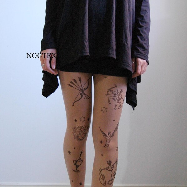 Zodiac Astrology Sheer Stocking Tights