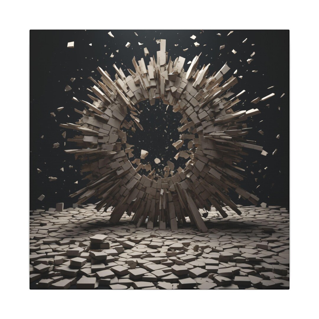 Wooden Explosion Abstract 3D Art Print Wall Art - Etsy